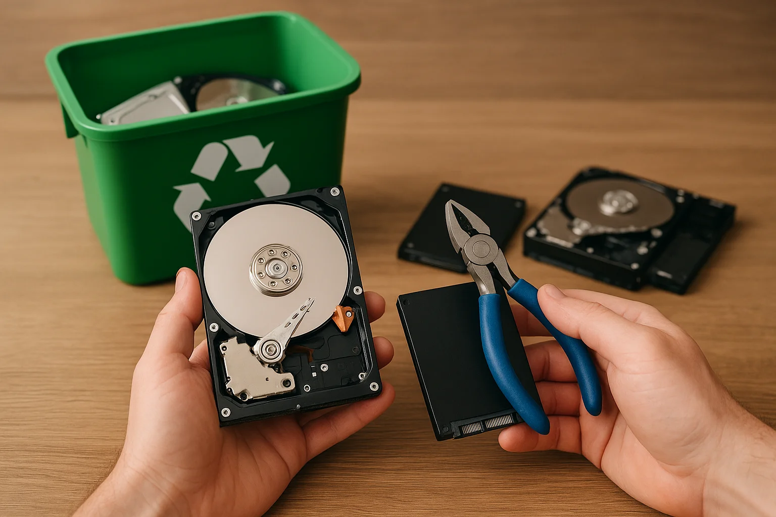 Recycler les anciens disques durs & SSD en toute sécurité