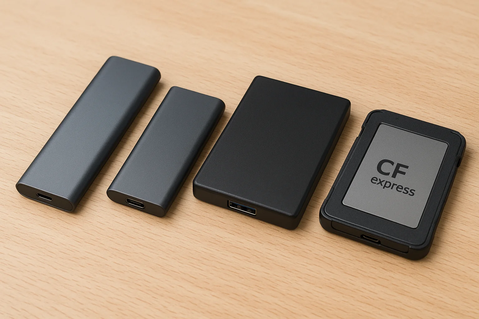 External SSDs: M.2, NVMe, SATA, CFexpress