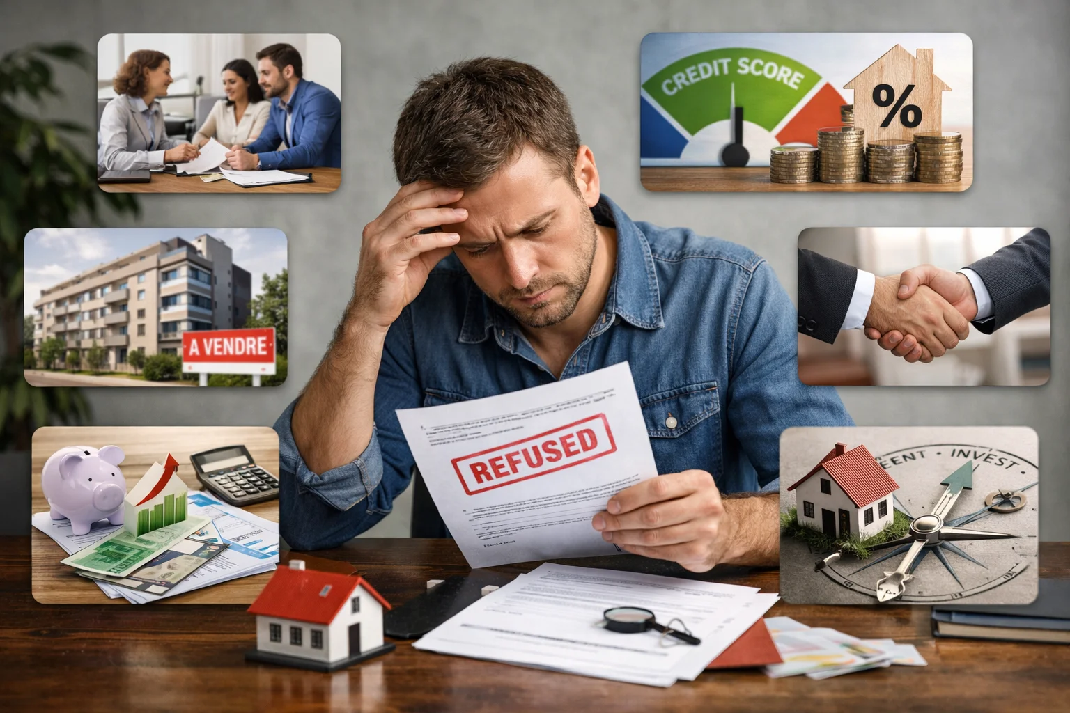 Refus prêt immobilier : 7 solutions efficaces