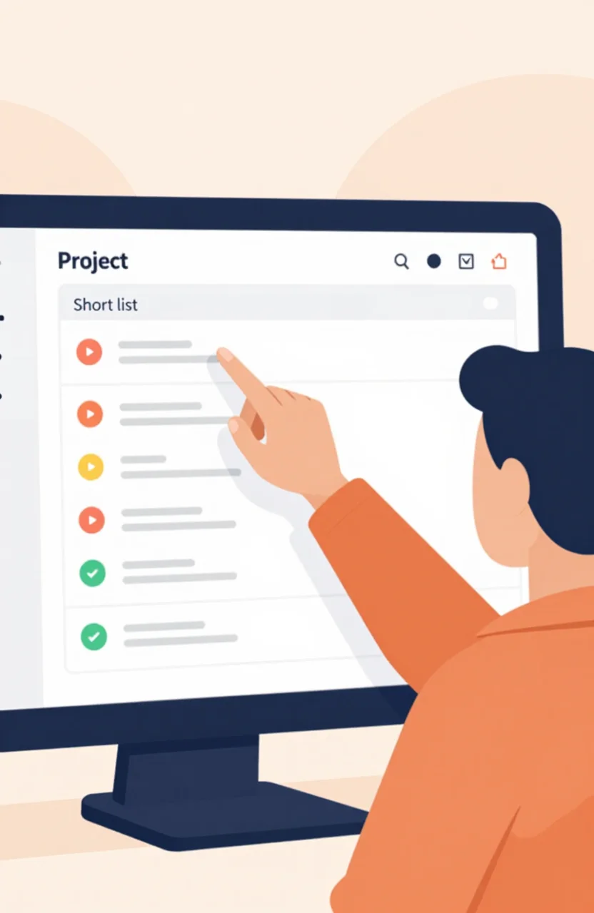 Buyer journey through a project directory from category to site visit