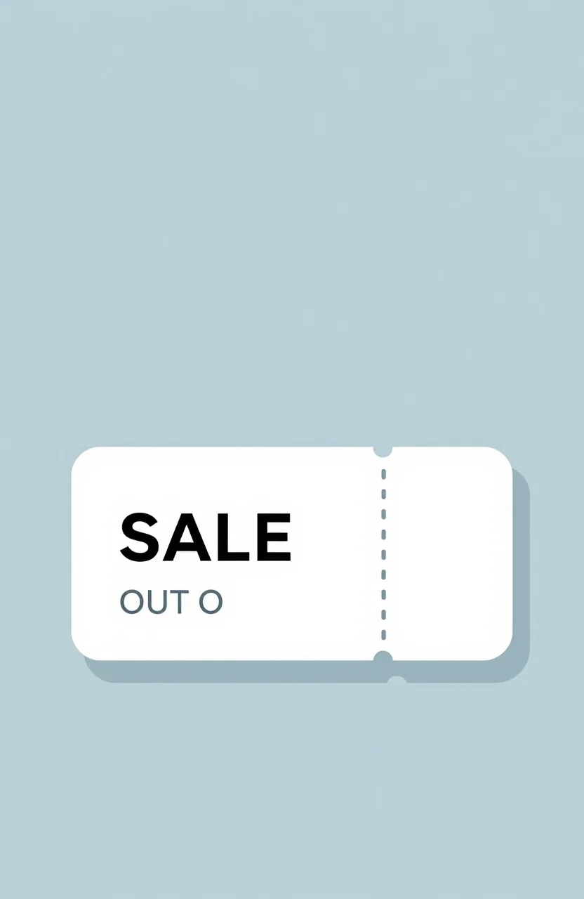 Simple coupon ticket next to a clean product listing card on light background