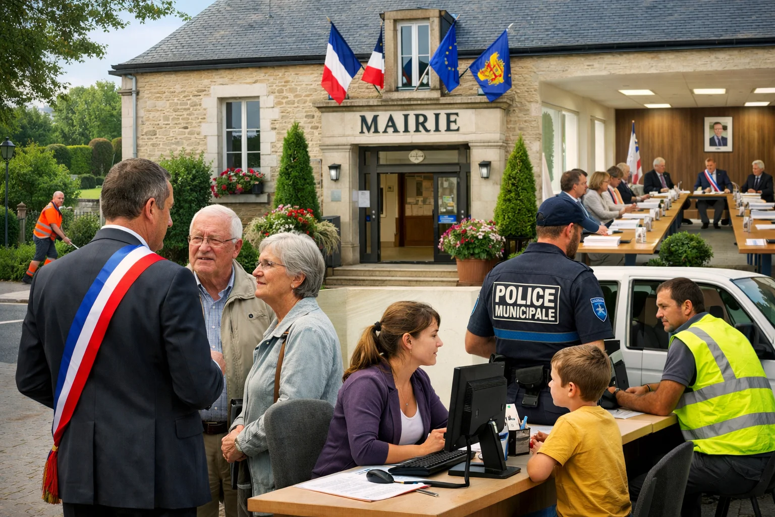 Fonctionnement d'une mairie en France