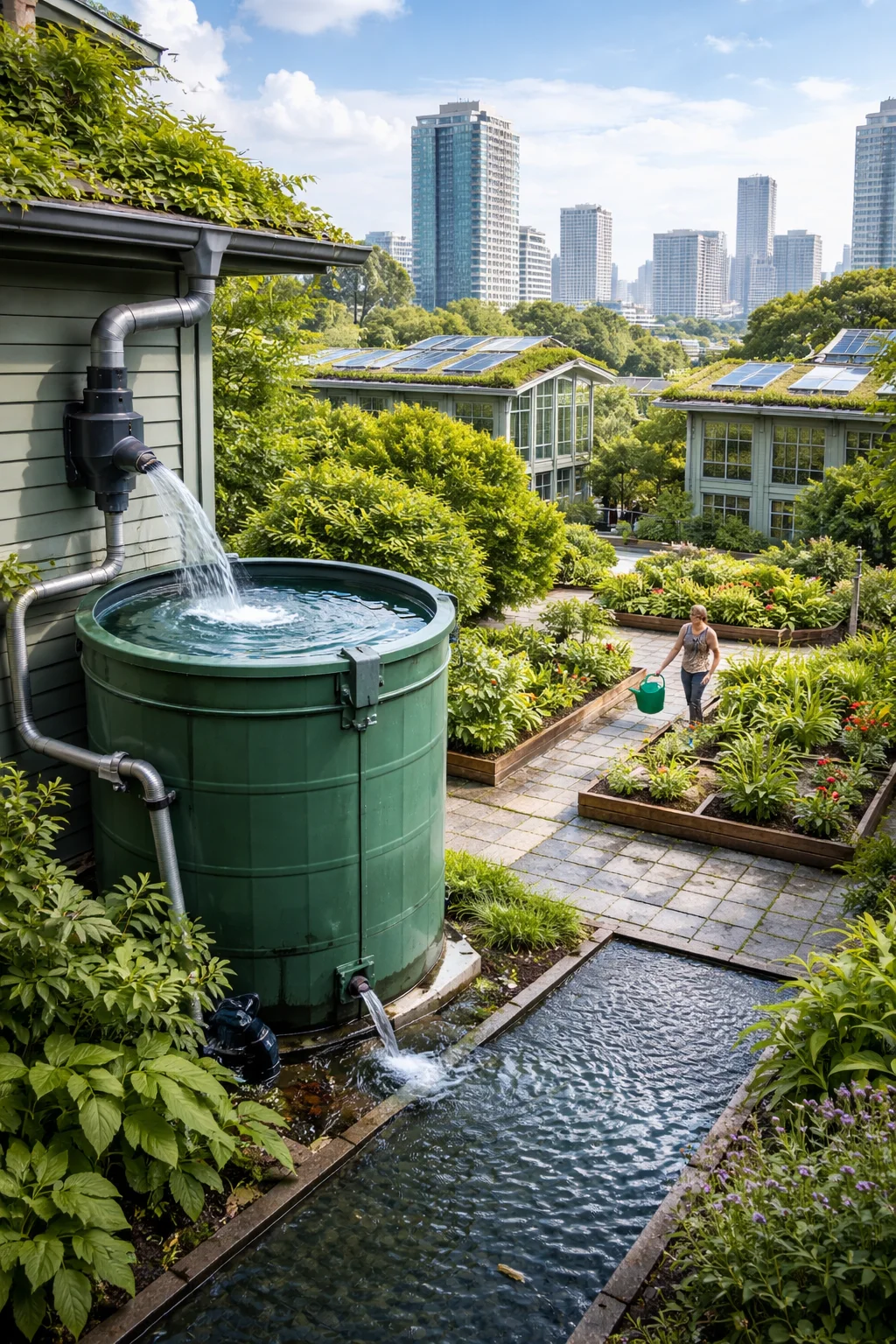 Récupération d’eau de pluie en ville