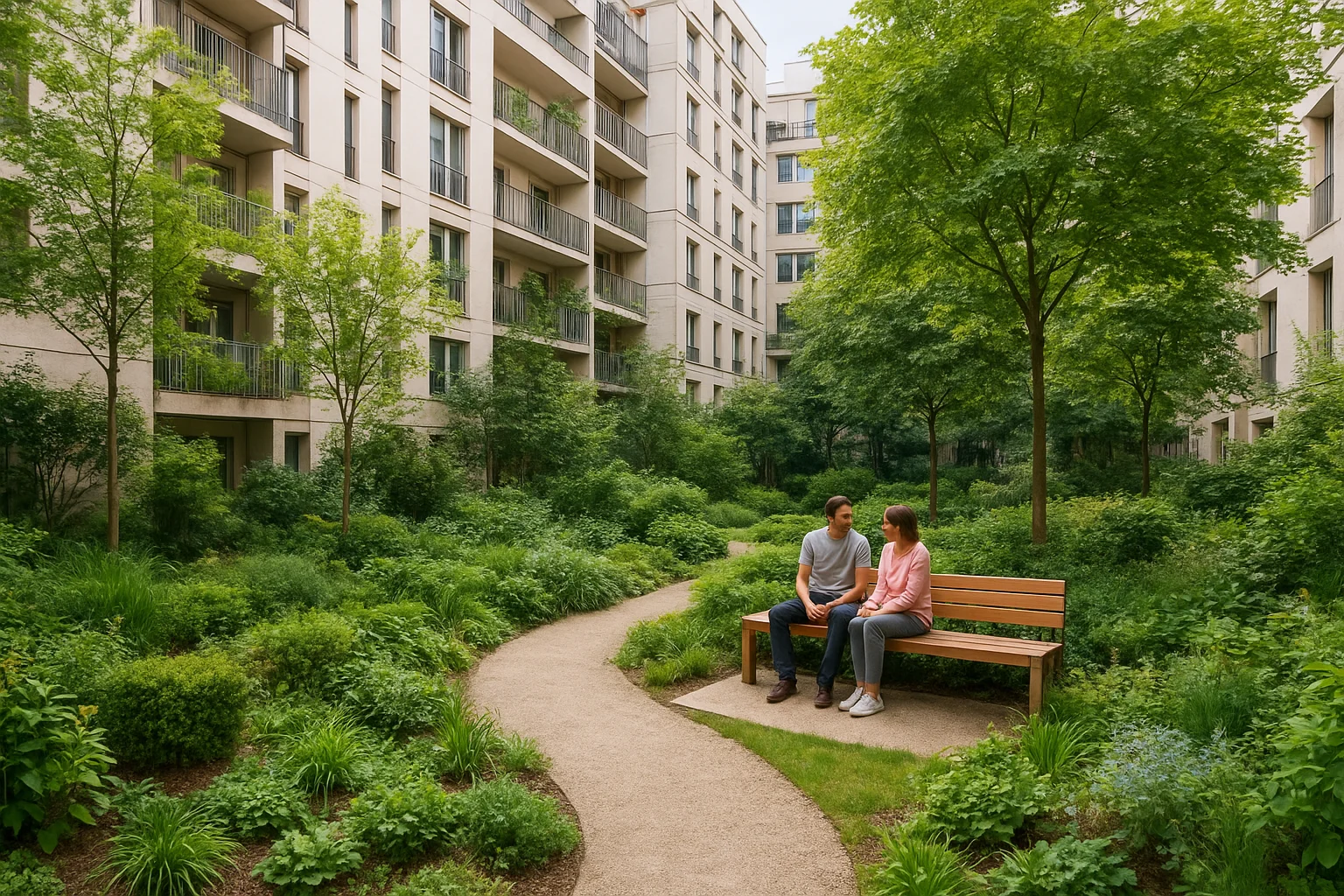 Cours végétalisées urbaines