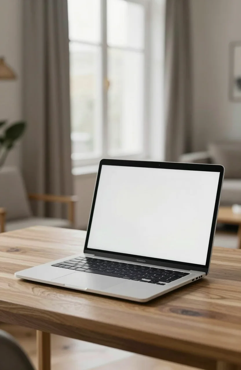 Ordinateur portable sur un bureau prêt pour l'activation d'une licence
