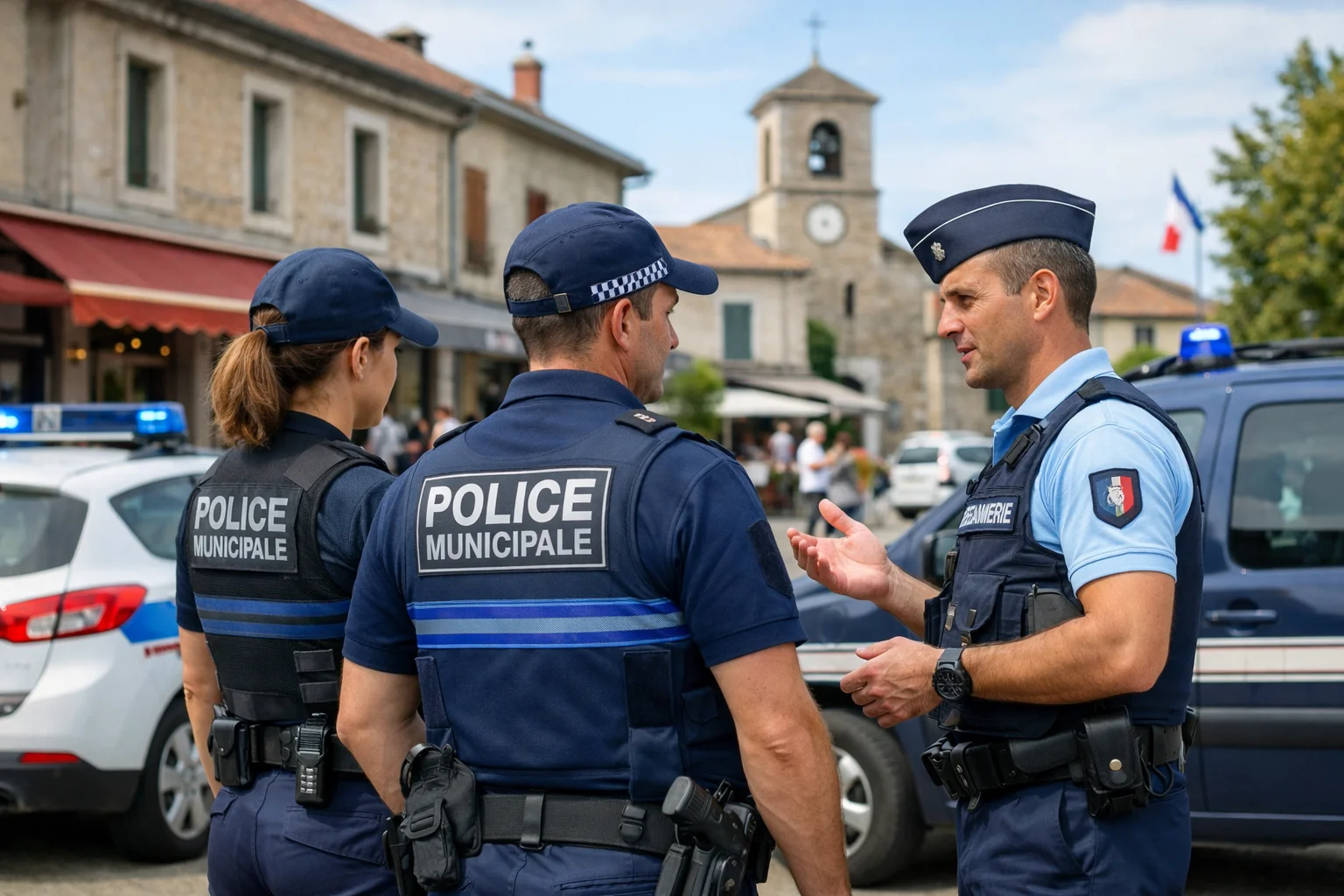 Police municipale en petite ville