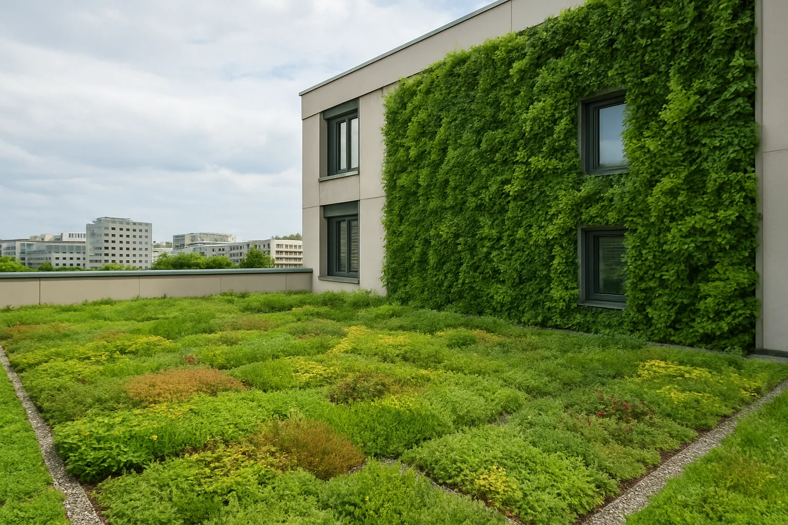 Toitures et façades végétalisées : avantages et enjeux