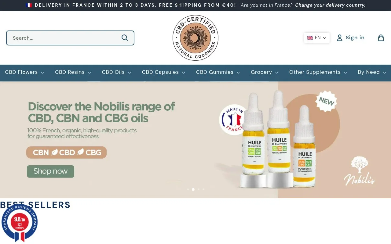 Aperçu du site CBD Certified