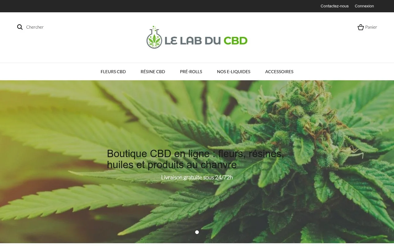 Aperçu du site Le Lab du CBD