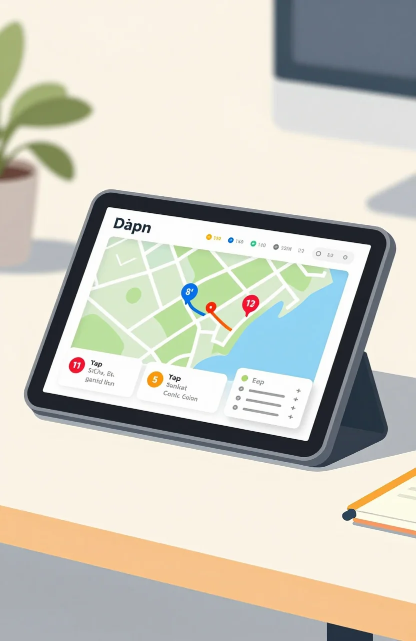 Écran de comparateur de prix carburant avec carte et liste de stations