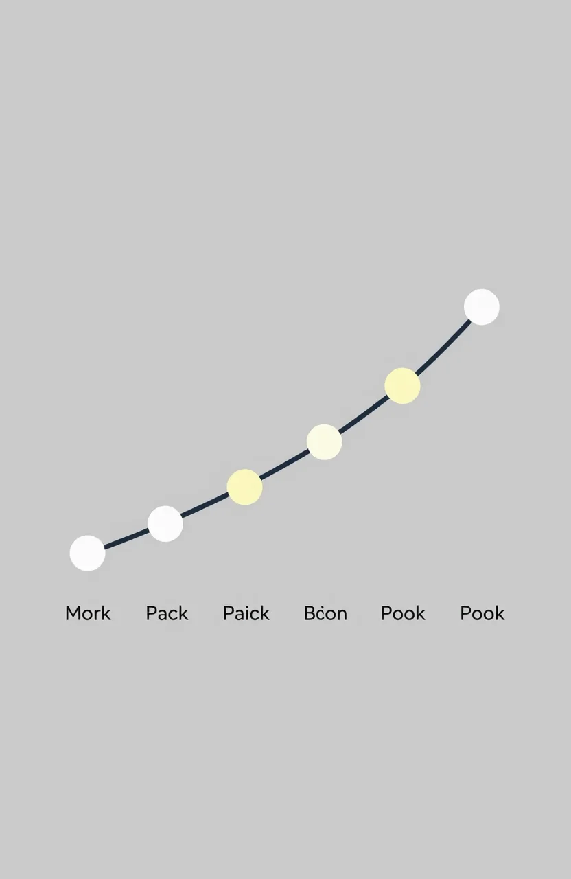Flat timeline chart showing domain rating progress from month one to month six on a light background