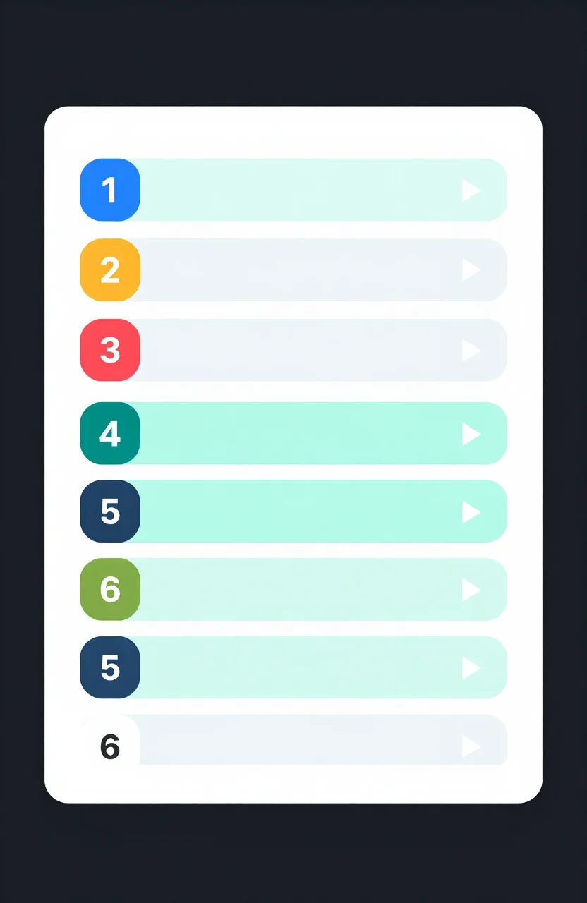 Flat illustration of a bright leaderboard ranking website cards with discovery clicks