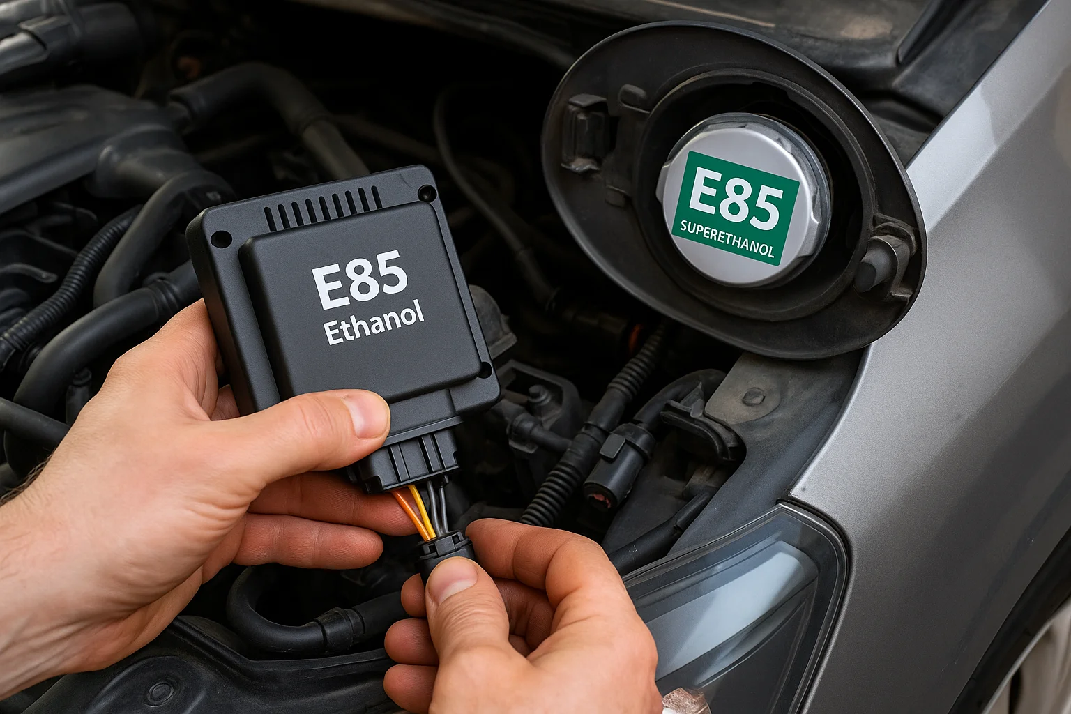 Adapter son véhicule à l’E85 en 2025 : boîtier homologué ?