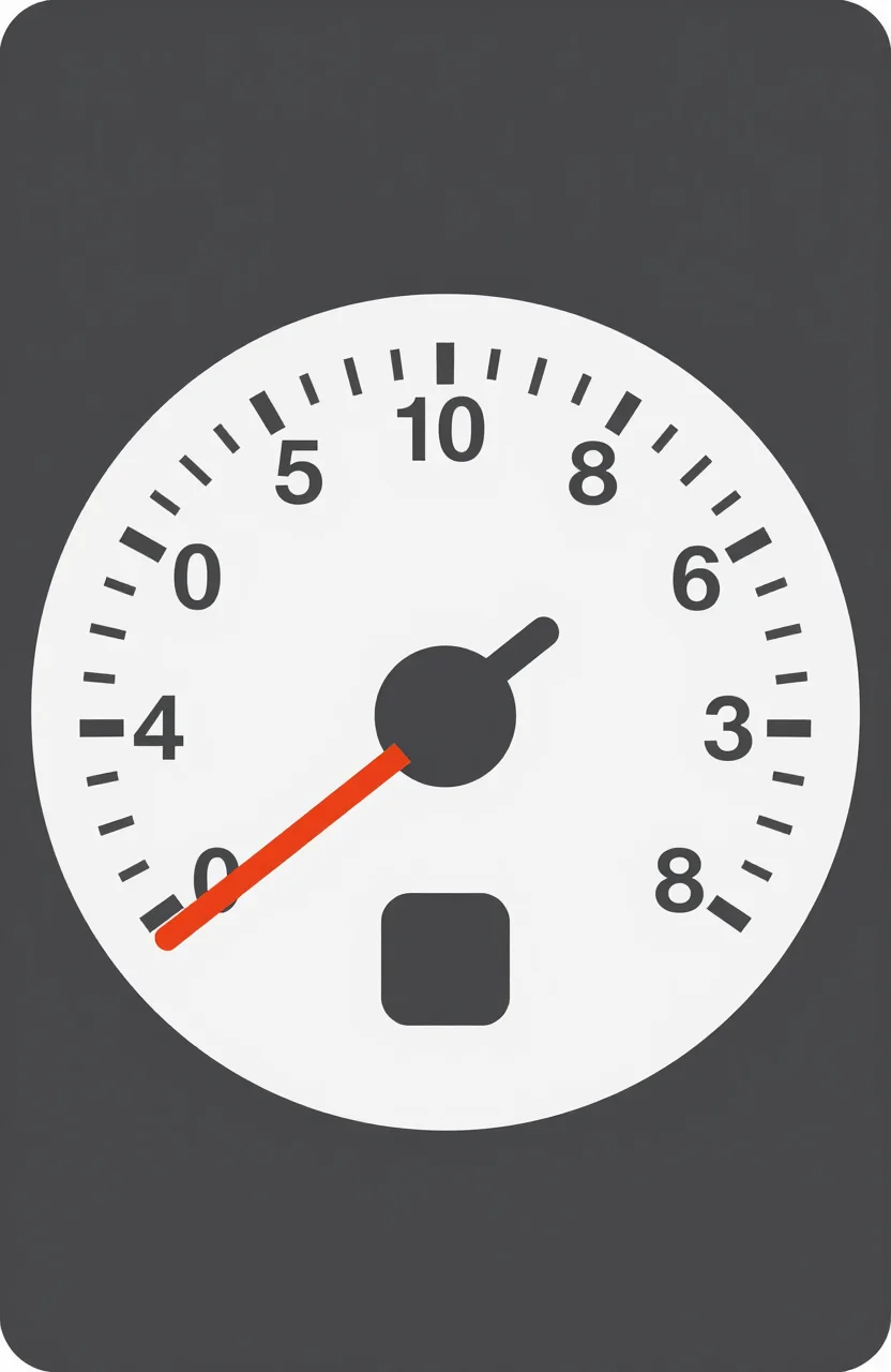 Illustration d'une jauge de carburant et d'un compteur kilométrique sur un tableau de bord