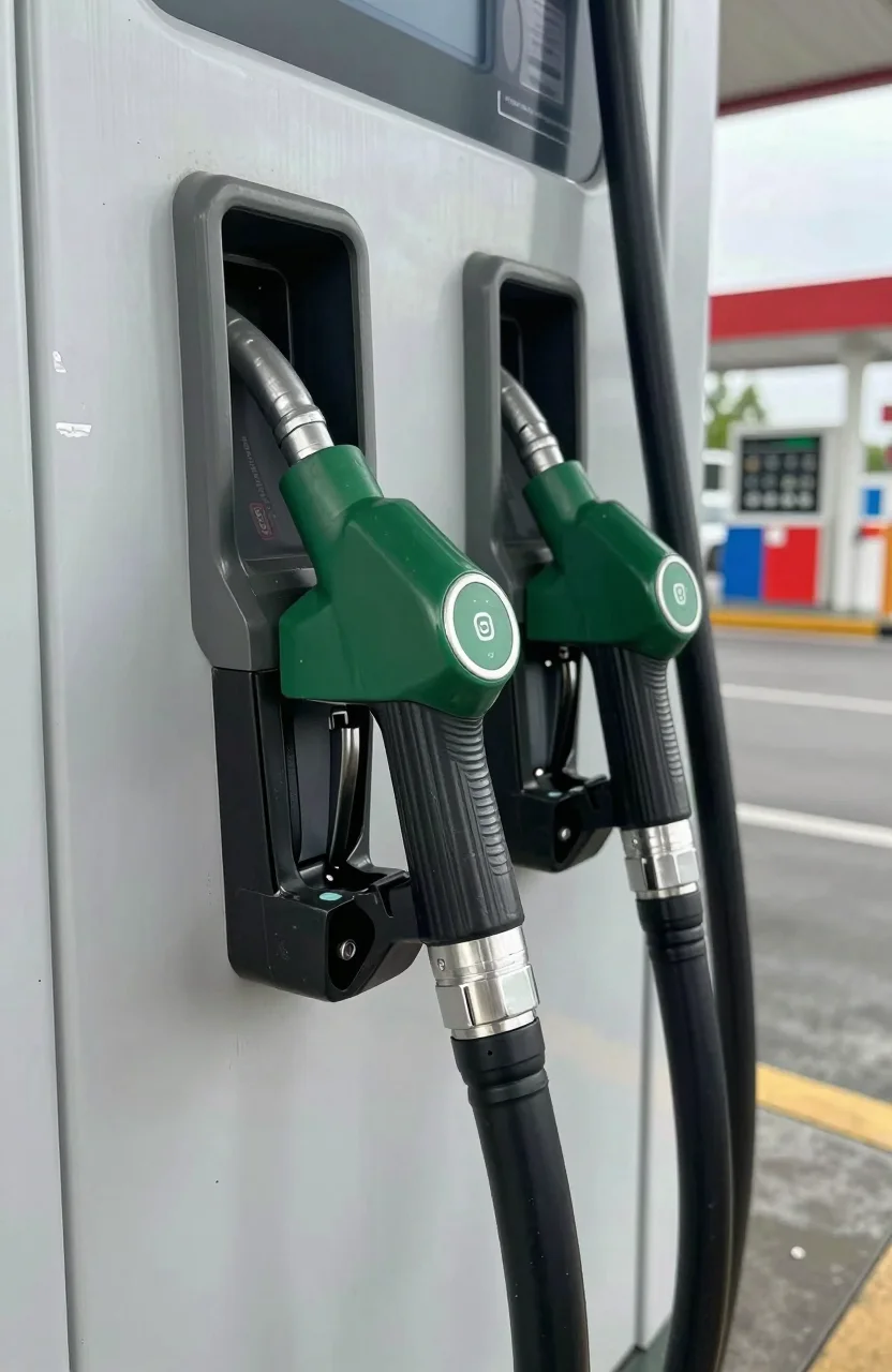 Station de ravitaillement GNV avec pistolet de gaz naturel comprime