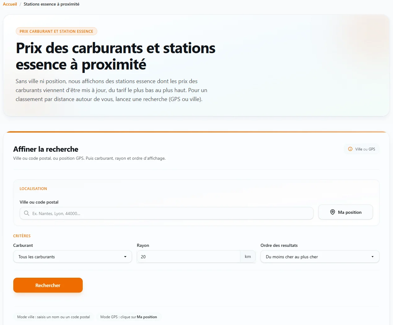 Stations essence à proximité