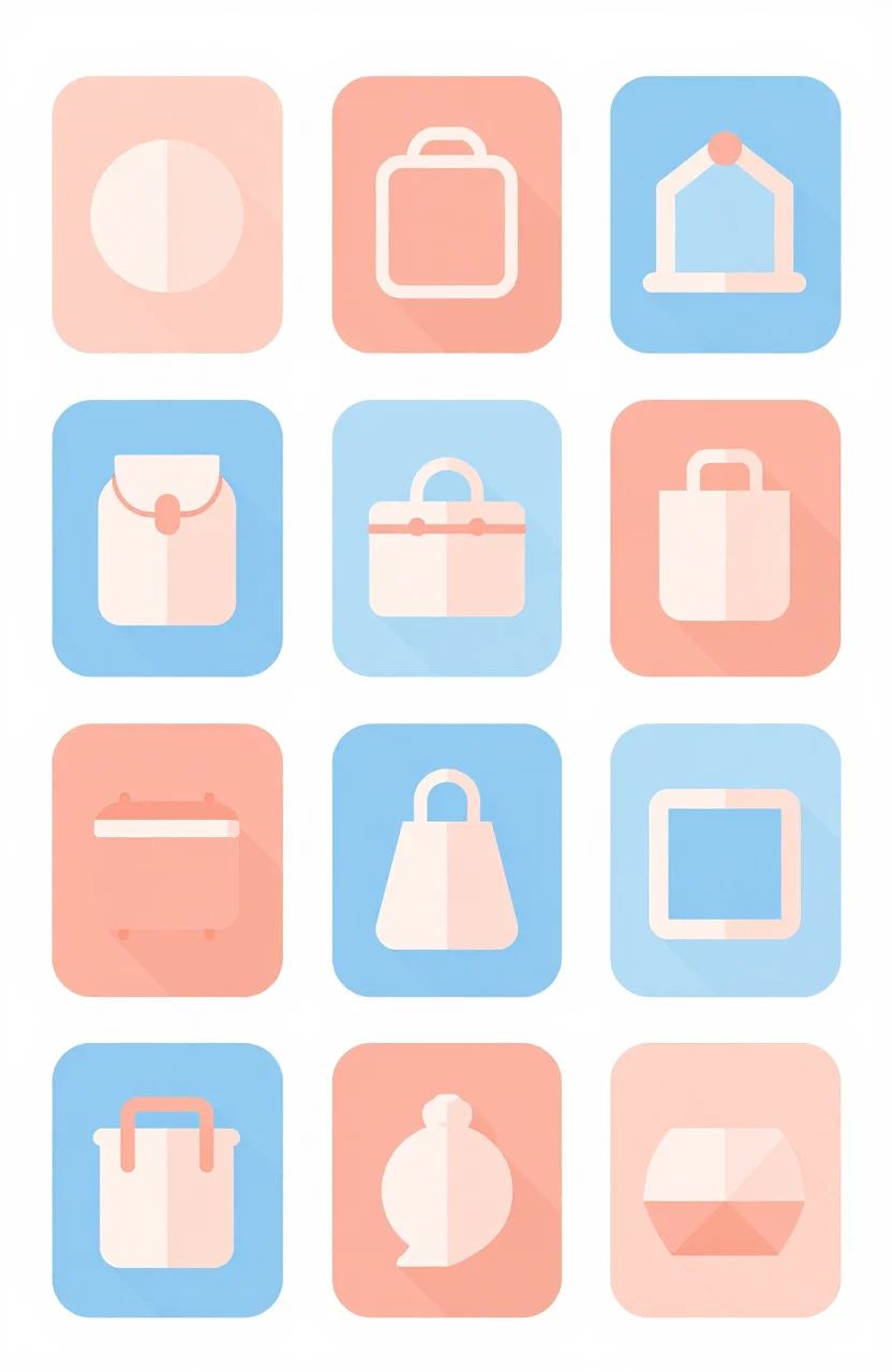Illustration of a marketplace listing card in a web directory with product thumbnails
