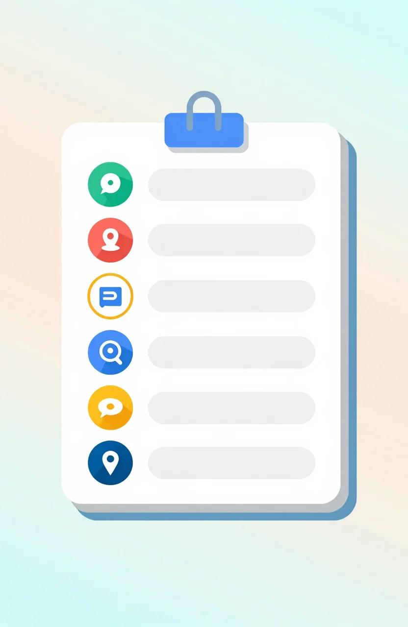 Stack of partner directory icons after a main listing on light background