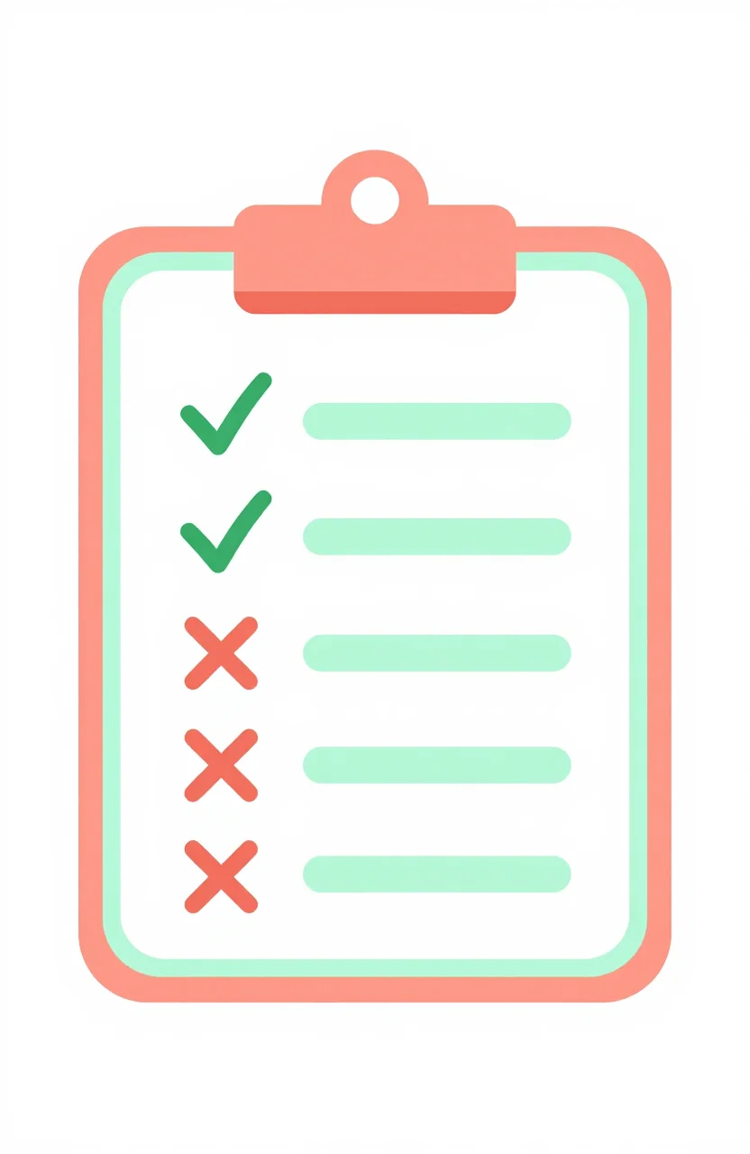 Checklist illustration comparing spam and curated web directories for backlink quality